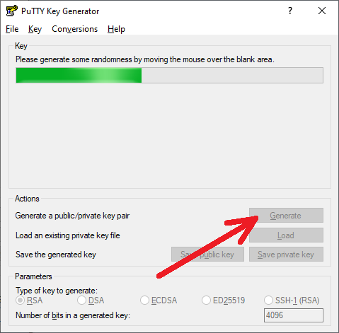 PuTTYgen Step2
